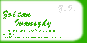 zoltan ivanszky business card